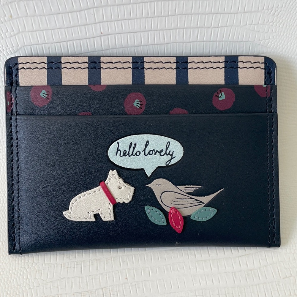 RADLEY LONDON HELLO LOVELY CARD HOLDER DARK BLUE.